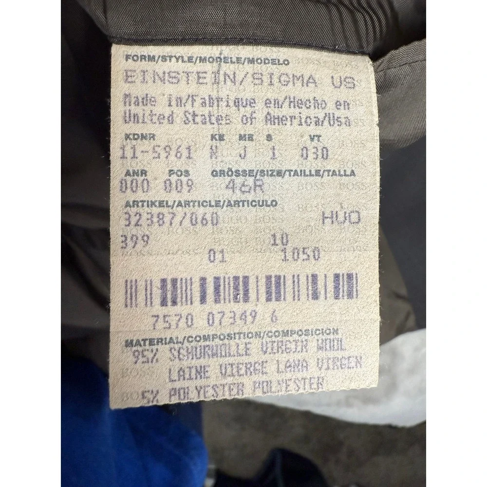 Hugo Boss Virgin Wool Blazer Sport Coat Business Casual Gray 46R (see‎ all pics)